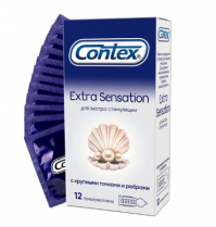 Презервативы Контекс/Contex экстра сенсация крупные точки и ребра №12