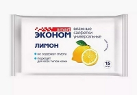 Салфетки влажные Смарт/smart эконом лимон №15