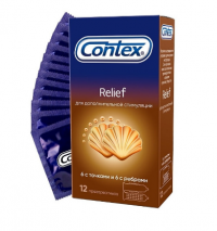 Презервативы Контекс/Contex релиф ребра-точки №12