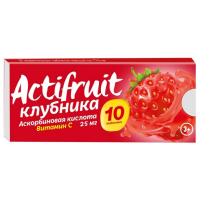 Актифрут витамин С таб. жев. с сахаром клубника 2,5г №10